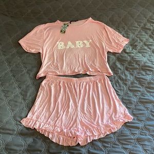 NWT BOOHOO PJ SET